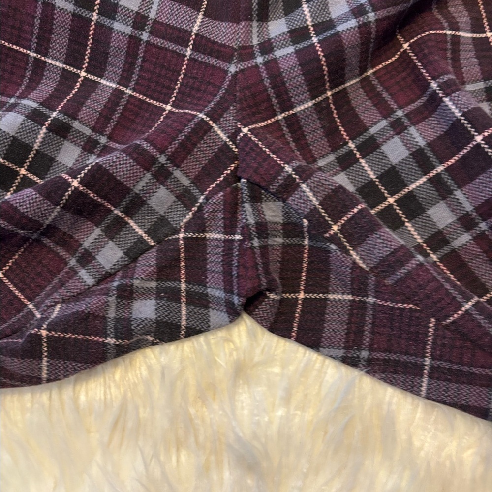 Torrid Purple Grey Pixie Pointe Plaid Leggings Sz… - image 6